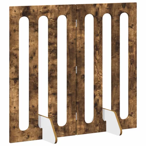  Hajtható állatkerítés 2 pcs Füstölt Tölgy 100,5 x 38 x 90 cm