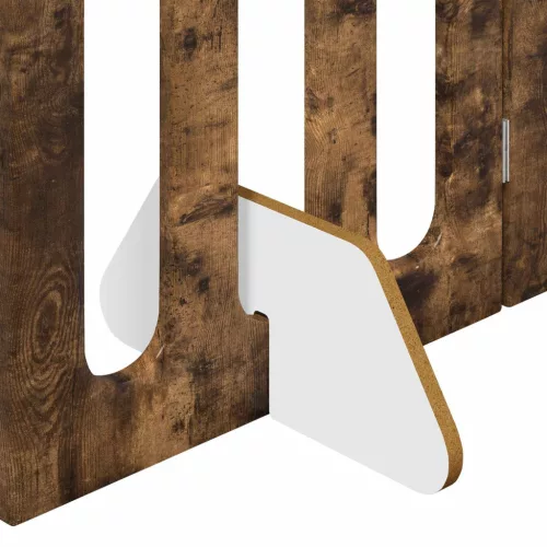  Hajtható állatkerítés 4 pcs Füstölt Tölgy 201 x 38 x 90 cm