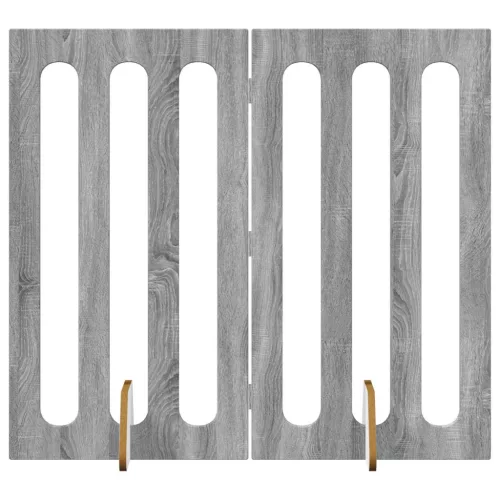  Hajtható állatkerítés 2 pcs Szürke Sonoma 100,5 x 38 x 90 cm