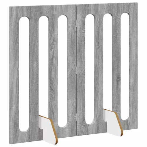  Hajtható állatkerítés 2 pcs Szürke Sonoma 100,5 x 38 x 90 cm