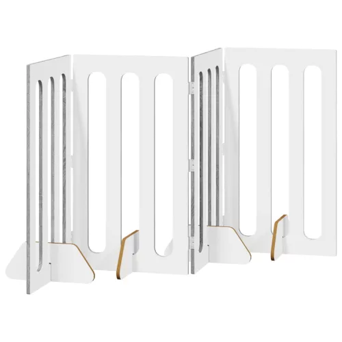  Hajtható állatkerítés 4 pcs Szürke Sonoma 201 x 38 x 90 cm
