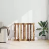  Hajtható állatkerítés 4 pcs Tölgyfa 201 x 38 x 90 cm Mérnöki fa