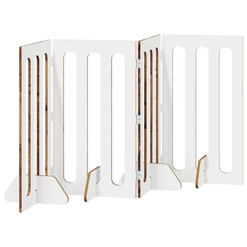  Hajtható állatkerítés 4 pcs Tölgyfa 201 x 38 x 90 cm Mérnöki fa