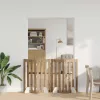  Hajtható állatkerítés 4 pcs Kézműves Tölgy 201 x 38 x 90 cm