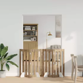    Hajtható állatkerítés 4 pcs Kézműves Tölgy 201 x 38 x 90 cm