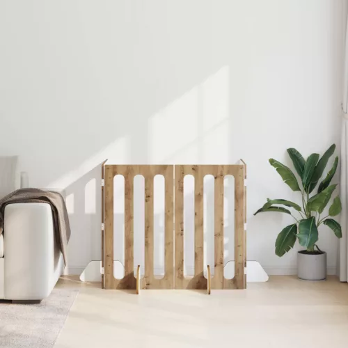  Hajtható állatkerítés 4 pcs Kézműves Tölgy 201 x 38 x 90 cm