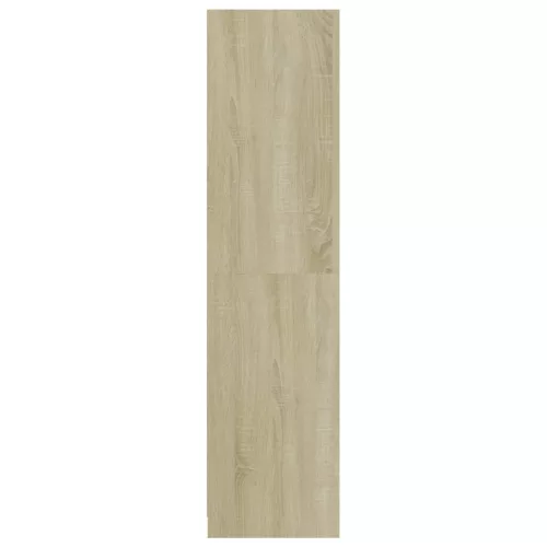  sonoma színű szerelt fa ruhásszekrény fiókokkal 50x50x200 cm