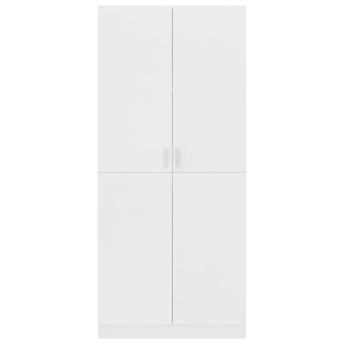 fehér szerelt fa ruhásszekrény 80 x 52 x 180 cm