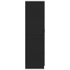  fekete szerelt fa ruhásszekrény 80 x 52 x 180 cm