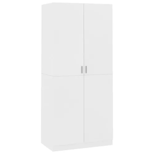  fehér szerelt fa ruhásszekrény 90 x 52 x 200 cm