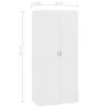  fehér szerelt fa ruhásszekrény 90 x 52 x 200 cm