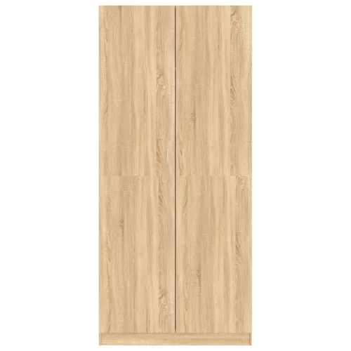  sonoma tölgy színű szerelt fa ruhásszekrény 90 x 52 x 200 cm