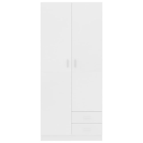   fehér szerelt fa ruhásszekrény 80 x 52 x 180 cm