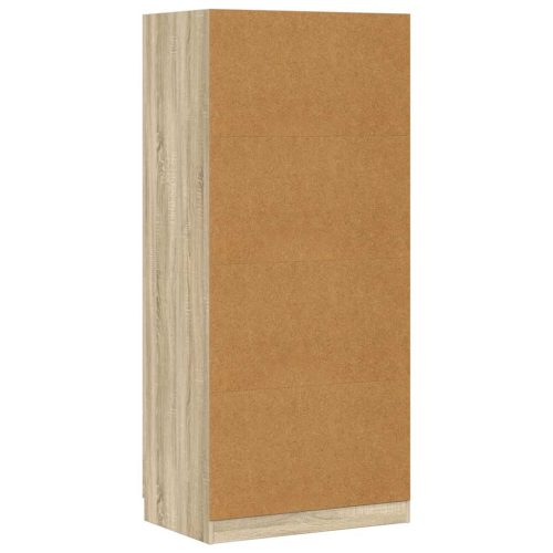  sonoma tölgy színű szerelt fa ruhásszekrény 80 x 52 x 180 cm