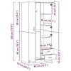  sonoma tölgy színű szerelt fa ruhásszekrény 80 x 52 x 180 cm