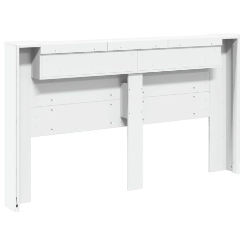  LED-es Fejtámla Szekrény Fehér 180 x 16,5 x 103,5 cm Faanyag