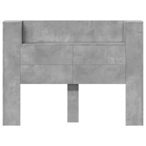  LED-es Fejtámla Szekrény Beton 140 x 16,5 x 103,5 cm Faanyag