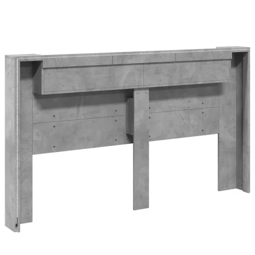  LED-es Fejtámla Szekrény Beton 180 x 16,5 x 103,5 cm Faanyag