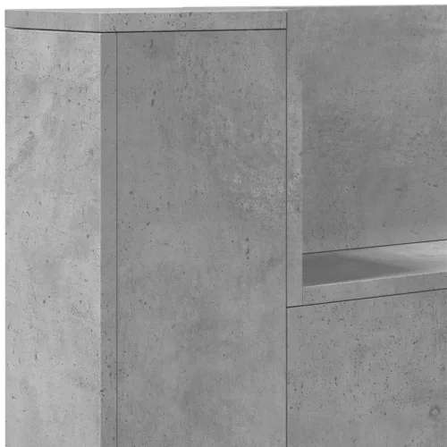  LED-es Fejtámla Szekrény Beton 180 x 16,5 x 103,5 cm Faanyag