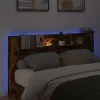  LED-es Fejtámla Szekrény Füstölt tölgy 180 x 16,5 x 103,5 cm