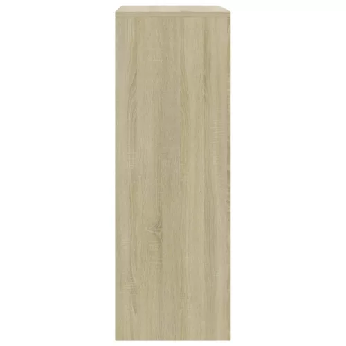  6-fiókos sonoma színű szerelt fa tálalószekrény 50 x 34 x 96 cm