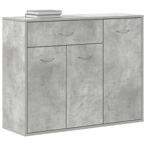  betonszürke szerelt fa tálalószekrény 88 x 30 x 70 cm