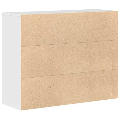  magasfényű fehér szerelt fa tálalószekrény 88 x 30 x 70 cm