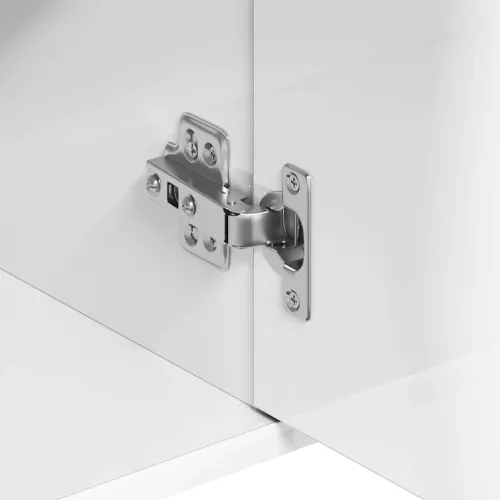  magasfényű fehér szerelt fa tálalószekrény 88 x 30 x 70 cm