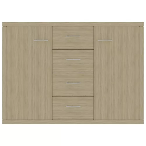  sonoma tölgy színű szerelt fa tálalószekrény 88 x 30 x 65 cm