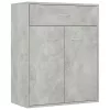  betonszürke szerelt fa tálalószekrény 60 x 30 x 75 cm