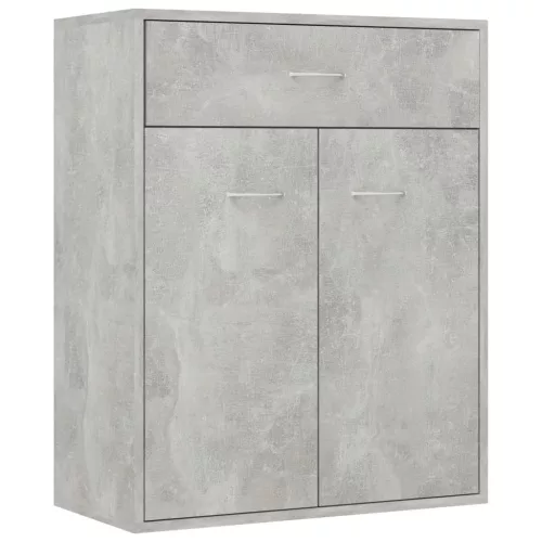  betonszürke szerelt fa tálalószekrény 60 x 30 x 75 cm
