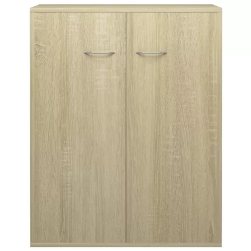  sonoma tölgy színű szerelt fa tálalószekrény 60 x 30 x 75 cm