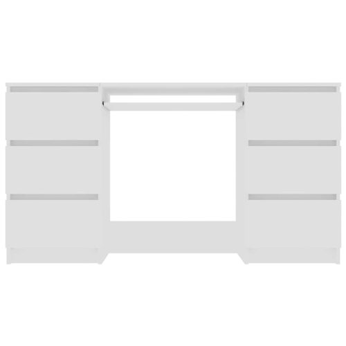  fehér szerelt fa íróasztal 140 x 50 x 77 cm