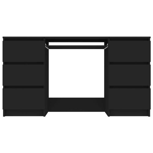  fekete szerelt fa íróasztal 140 x 50 x 77 cm