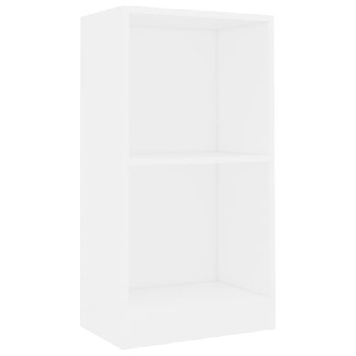  fehér szerelt fa könyvespolc 40x24x75 cm