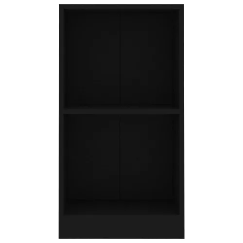  fekete szerelt fa könyvszekrény 40x24x75 cm