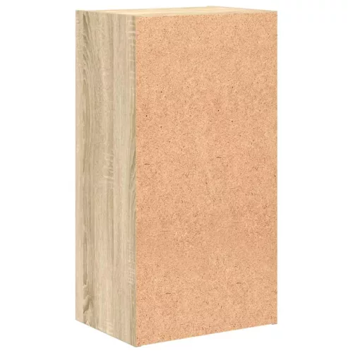  2-szintes sonoma színű szerelt fa könyvszekrény 40x30x76,5 cm