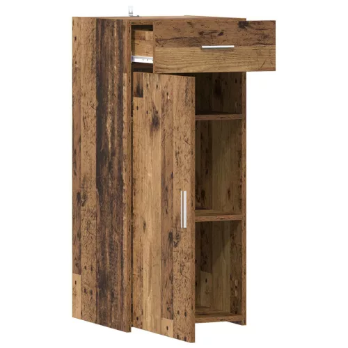  Tárolószekrény fiókkal Öreg fa 40 x 42,5 x 93 cm Mérnöki fa