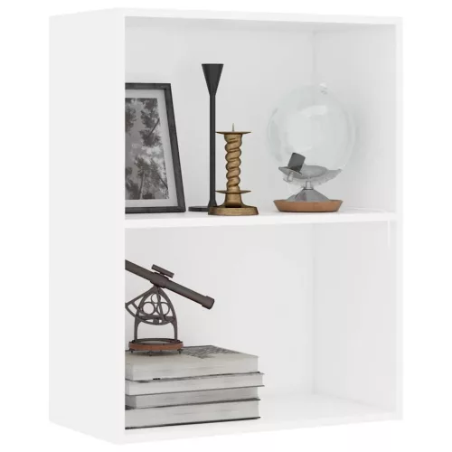  fehér szerelt fa könyvespolc 60x30x76,5 cm