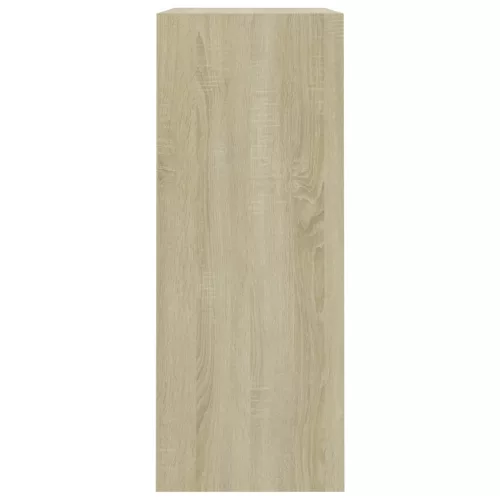  sonoma tölgy színű szerelt fa könyvszekrény 80x30x76,5 cm