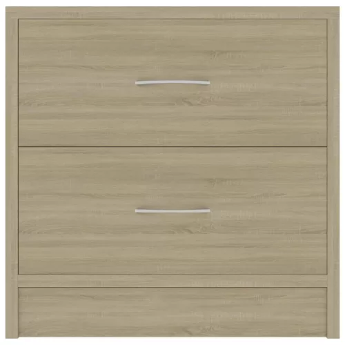  2 db sonoma tölgy színű szerelt fa éjjeliszekrény 40x30x40 cm