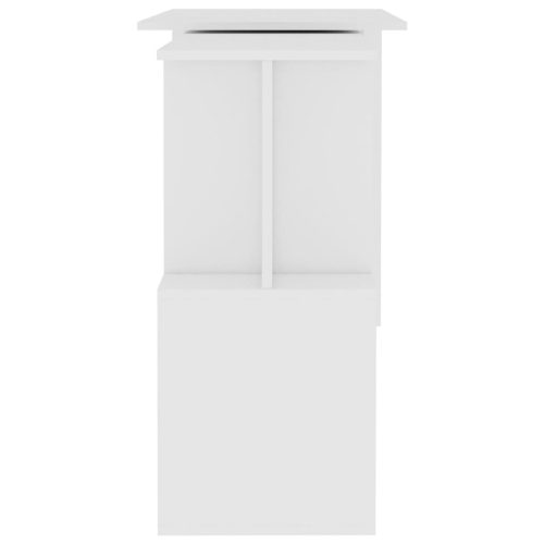  fehér szerelt fa sarokasztal 200 x 50 x 76 cm