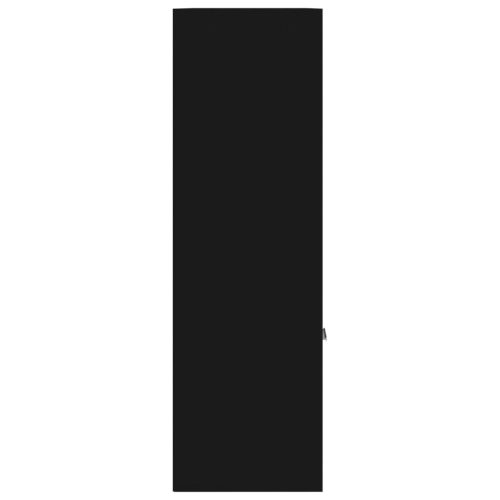  fekete szerelt fa könyvszekrény 98 x 30 x 98 cm