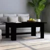  fekete szerelt fa dohányzóasztal 100 x 60 x 42 cm