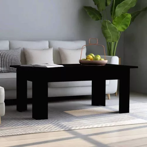  fekete szerelt fa dohányzóasztal 100 x 60 x 42 cm