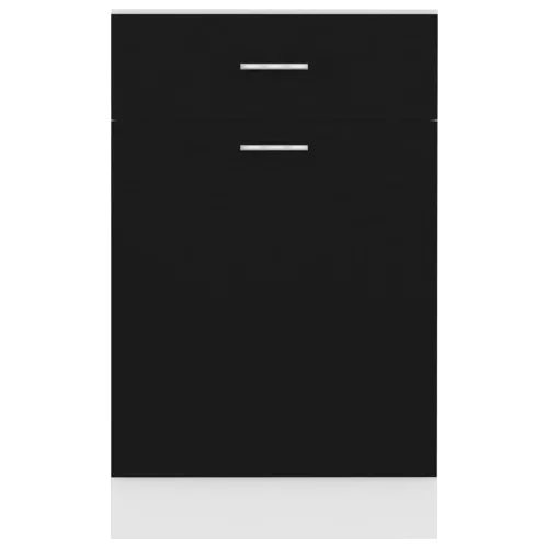  “Lyon” fekete szerelt fa fiókos alsószekrény 50 x 46 x 81,5 cm