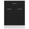  “Lyon” fekete szerelt fa fiókos alsószekrény 60 x 46 x 81,5 cm