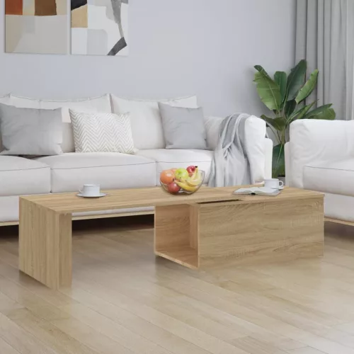 sonoma tölgy színű szerelt fa dohányzóasztal 150 x 50 x 35 cm