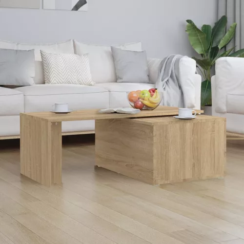  sonoma tölgy színű szerelt fa dohányzóasztal 150 x 50 x 35 cm