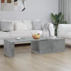  betonszürke szerelt fa dohányzóasztal 150 x 50 x 35 cm